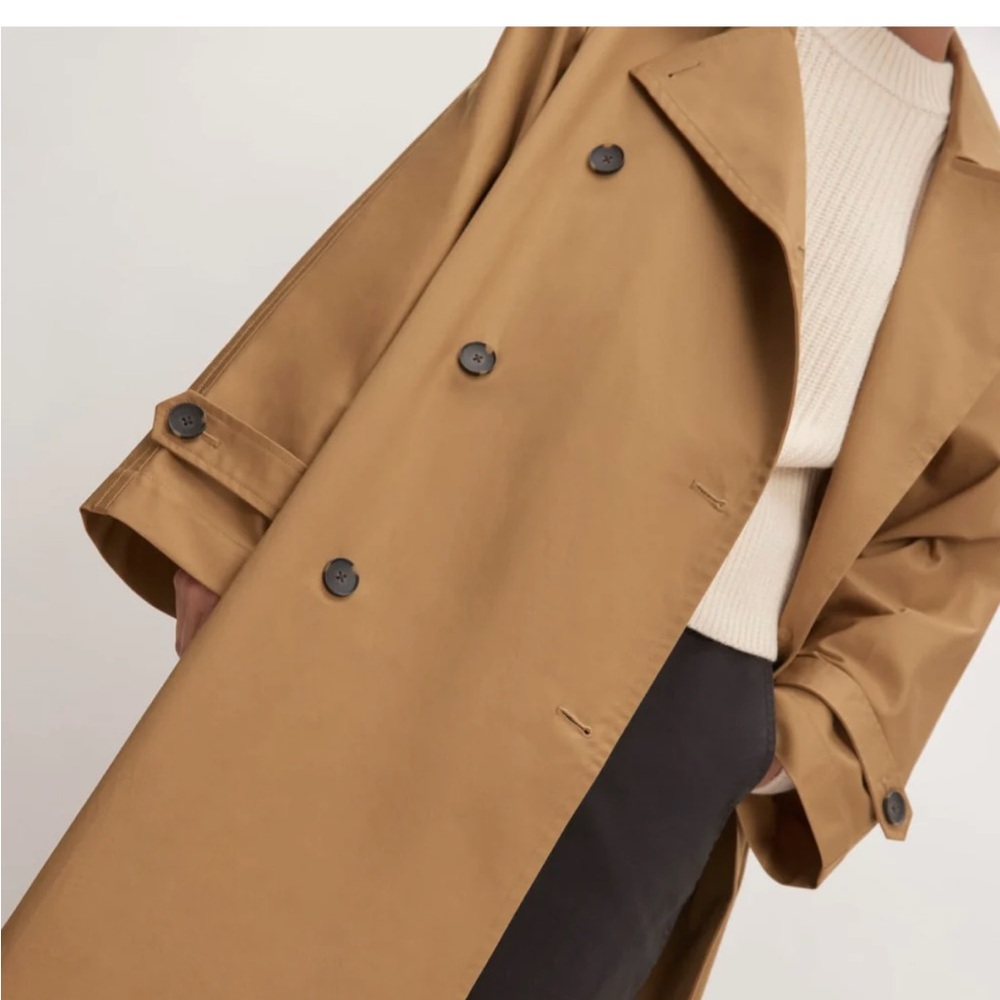 EVERLANE THE COTTON LONG TRENCH COAT - Picture 4 of 8